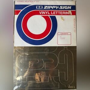 Zippy-Sign Vinyl Stickers Kit 6” Gold Numbers
